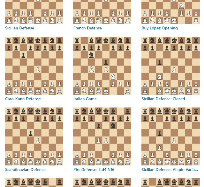 Complete List Of Chess Openings MFTZTR Complete List Of Chess Openings MFTZTR