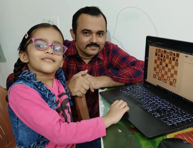 Vishwaja 2nd In Nagur District Under 7 Chess Championship